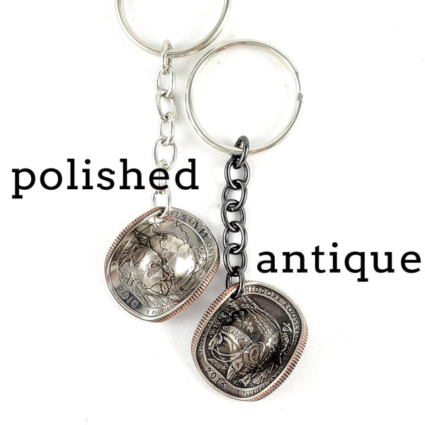 Hampshire Pewter Old Man of The Mountain Keychain/Ring