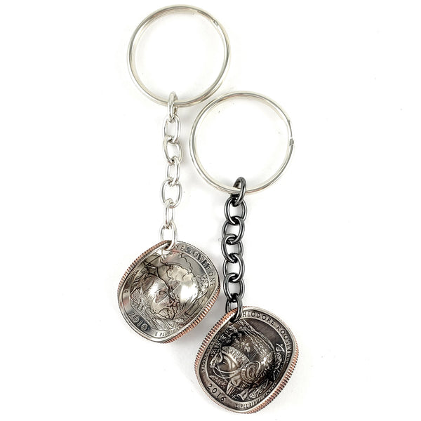 National Park Quarter Cowboy Hat Coin Keychain by Midnight Jo
