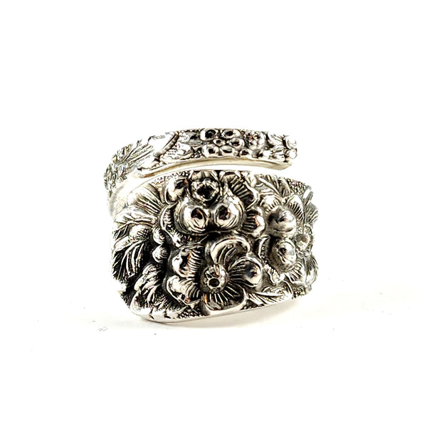 Kirk Stieff Rose Sterling Silver Wrap Around Spoon Ring by Midnight Jo repousse