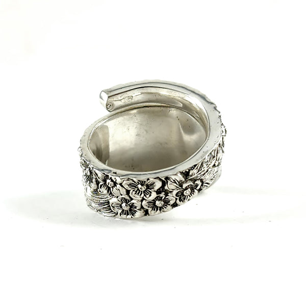 Kirk Stieff Rose Sterling Silver Wrap Around Spoon Ring by Midnight Jo repousse