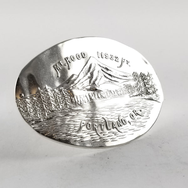 Sterling Silver Mt Hood Portland OR Souvenir Spoon Statement Ring by midnight jo