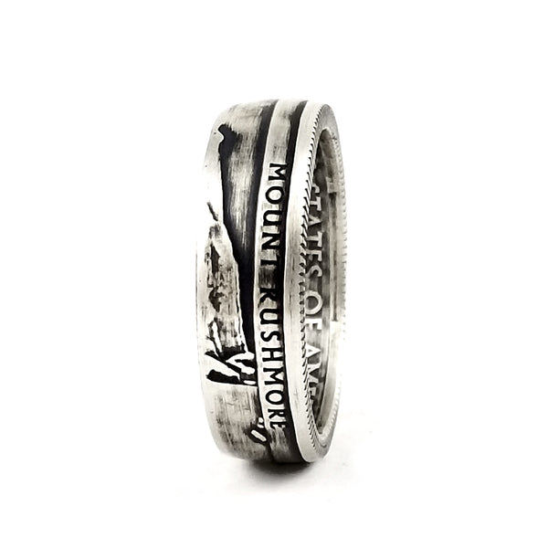 90% Silver Mount Rushmore National Park Quarter Ring by Midnight Jo