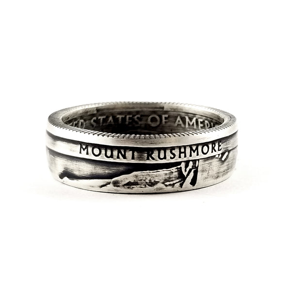 90% Silver Mount Rushmore National Park Quarter Ring by Midnight Jo