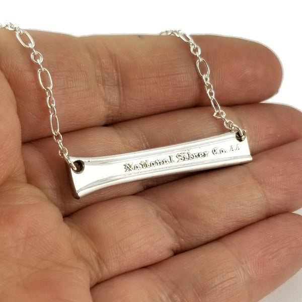 National Silver Narcissus Spoon Bar Necklace by midnight jo