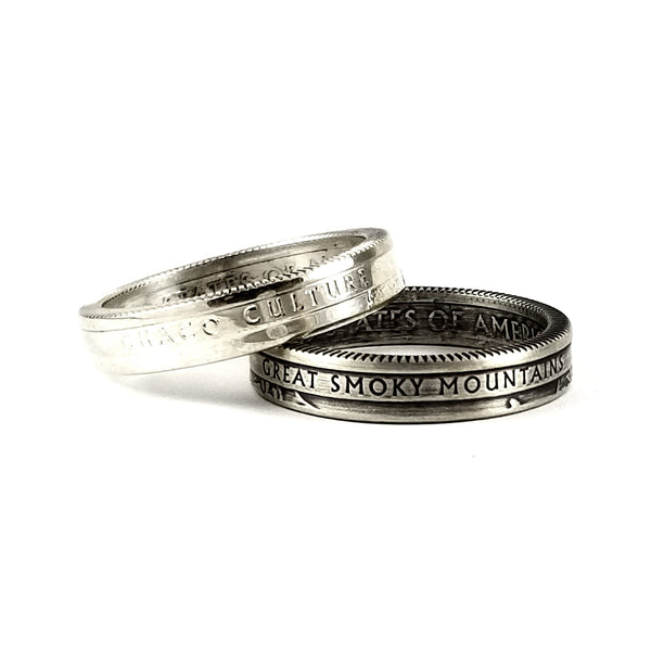 silver national park stacking coin ring by midnight jo