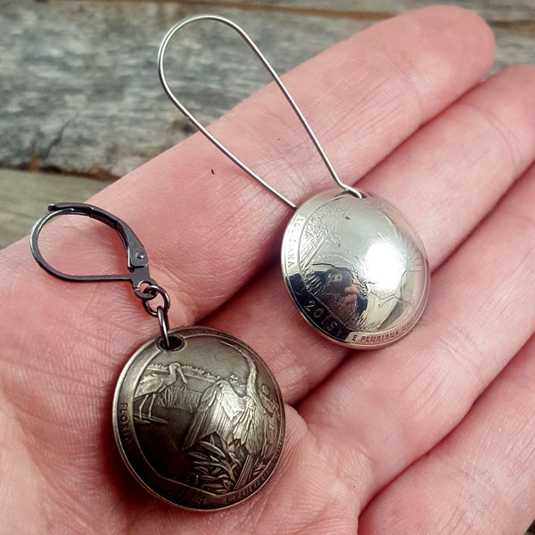 domed atb national park quarter earrings