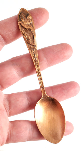 Vintage Copper North Dakota Souvenir Demitasse Spoon Ring by Midnight Jo