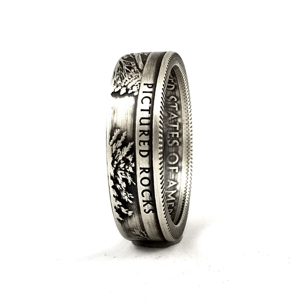 Silver Pictured Rocks National Park Coin Ring by Midnight Jo