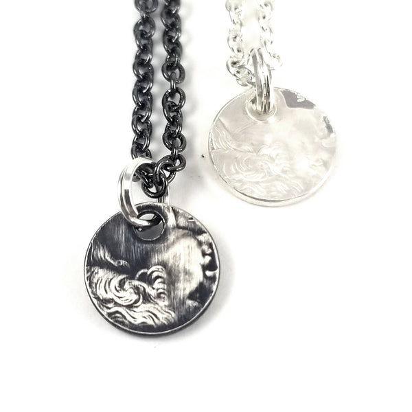 Silver Washington Quarter Coin Charm Necklace by midnight jo