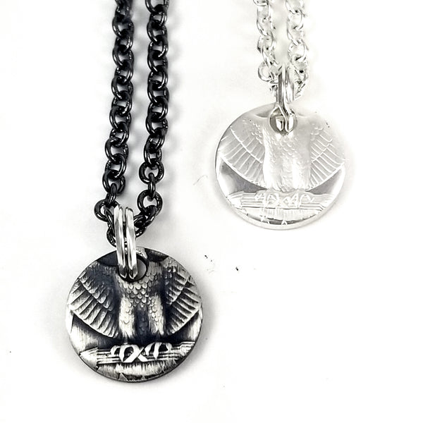 Silver Washington Quarter Coin Charm Necklace by midnight jo