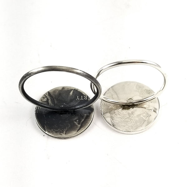 silver national park coin stacking rings by midnight jo