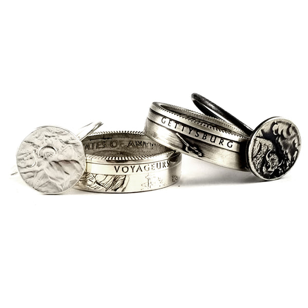 Silver National Park Coin Ring & Stacking Ring Set by midnight jo
