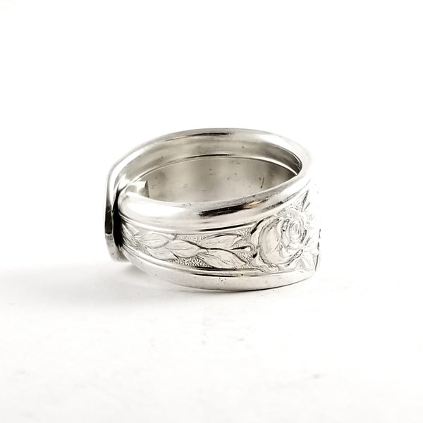 National Rose & Leaf Spoon Ring by Midnight Jo