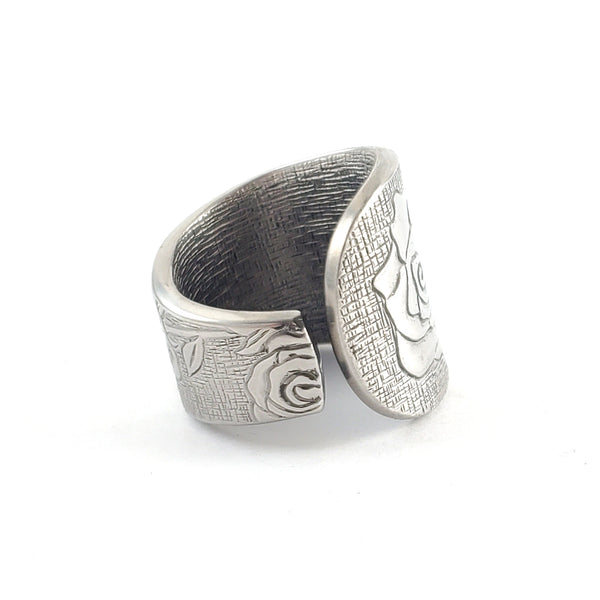 American Garden Rose Stainless Steel Spoon Ring by Midnight Jo liberty tabletop