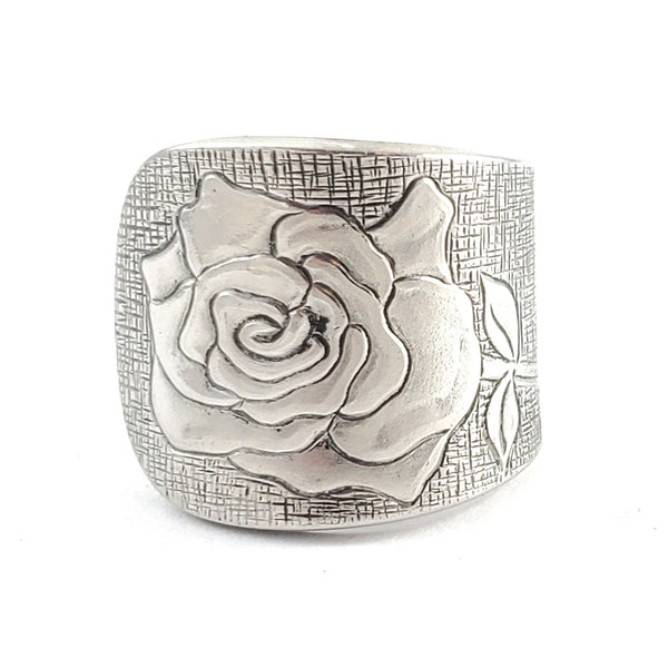 unique 5th wedding anniversary ring American Garden Rose Stainless Steel Spoon Ring by Midnight Jo