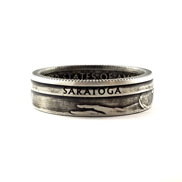 90% Silver Saratoga National Park quarter Ring by Midnight Jo