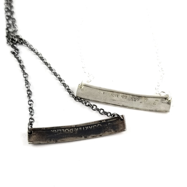 Silver State Quarter Bar Necklace by Midnight Jo