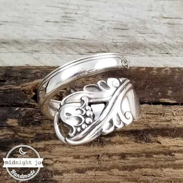 International Spring Glory Sterling Silver Wrap Around Spoon Ring