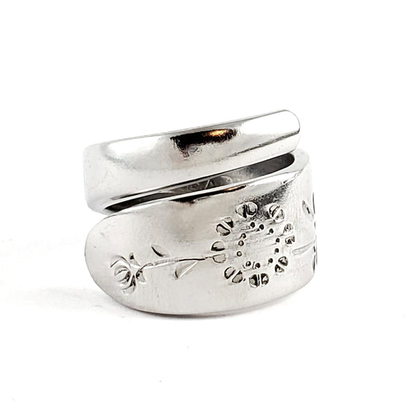 Wood Dale Sunflowers Stainless Steel Spoon Wrap Around Ring by Midnight Jo