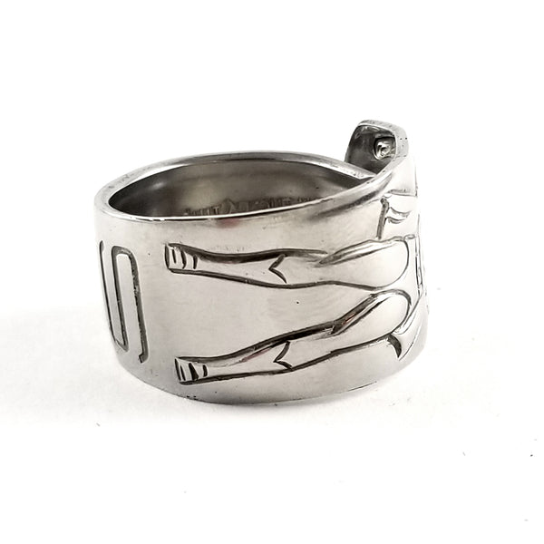 Vintage Imperial Superman Stainless Steel Spoon Ring by Midnight Jo