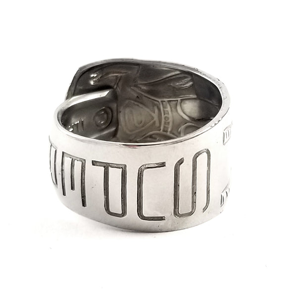 Vintage Imperial Superman Stainless Steel Spoon Ring by Midnight Jo