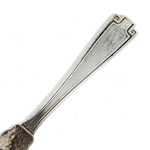 Antique Sterling Silver W Monogram Art Deco Spoon Ring by Midnight Jo