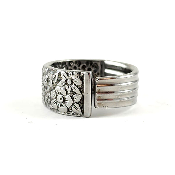 Northland Wildwood Stainless Steel Floral Spoon Ring Midnight Jo