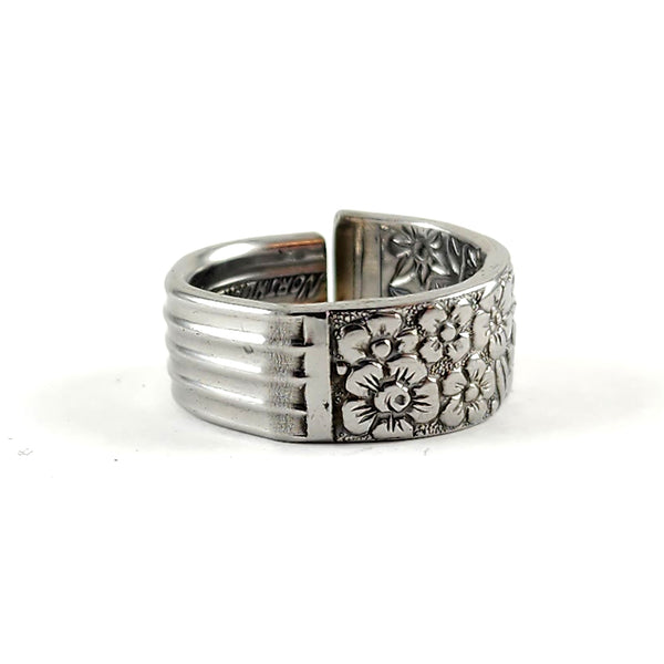 Northland Wildwood Stainless Steel Floral Spoon Ring Midnight Jo