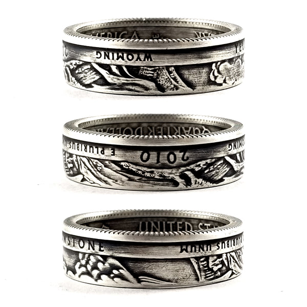 90% Silver Yellowstone National Park Quarter coin Ring by midnight jo